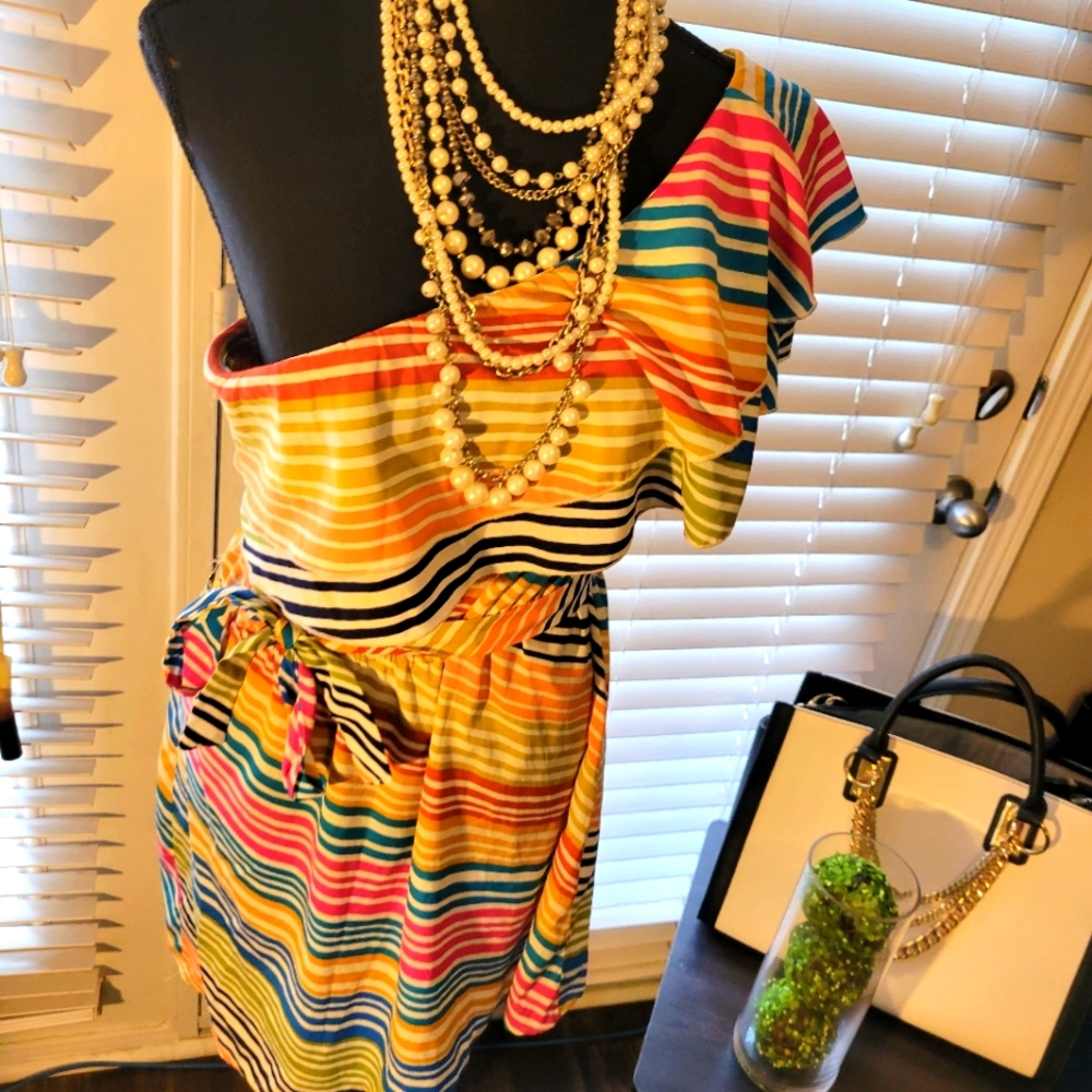 Indulgence Colorful Striped Dress